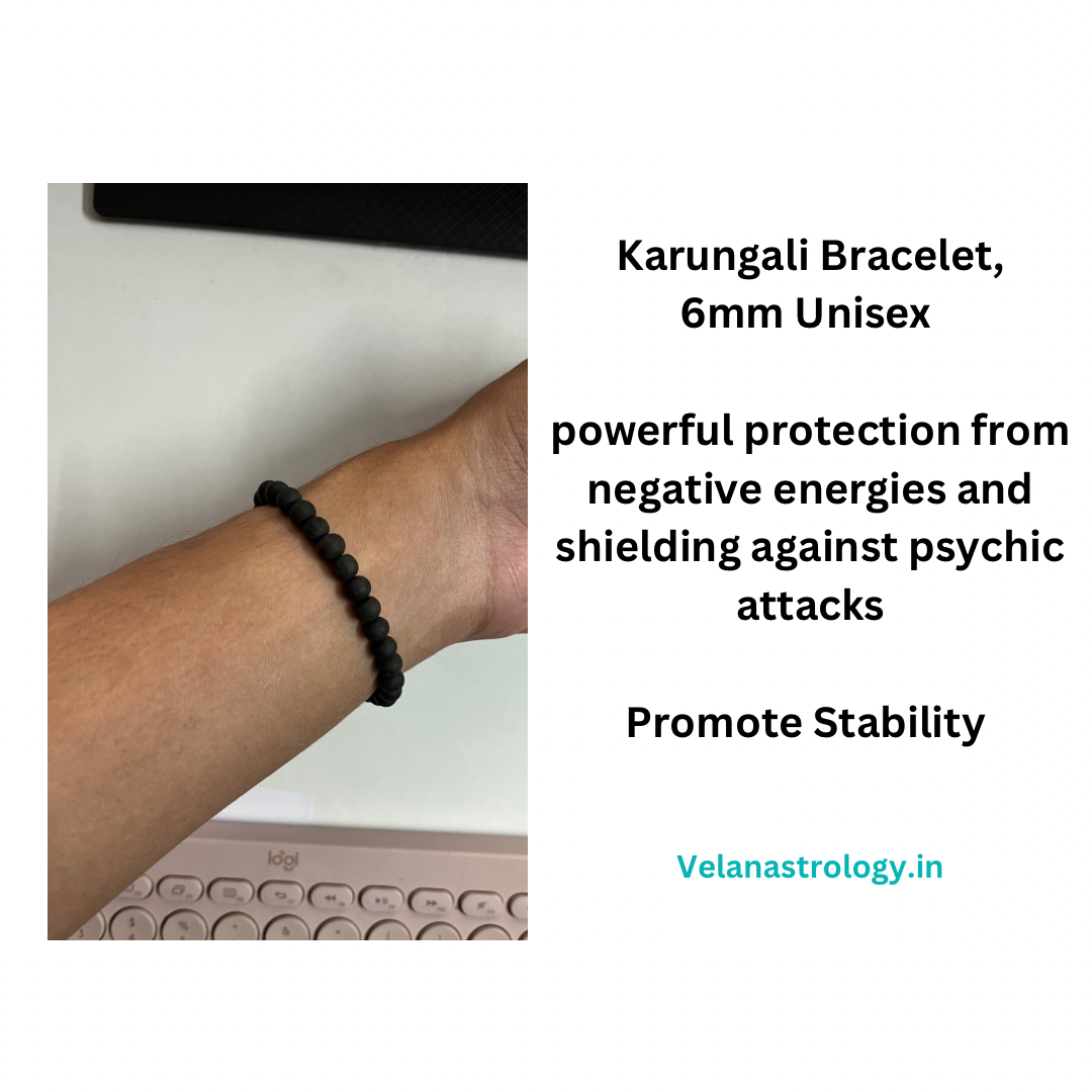 karungali bracelet, protects from evil eye, velan astrology