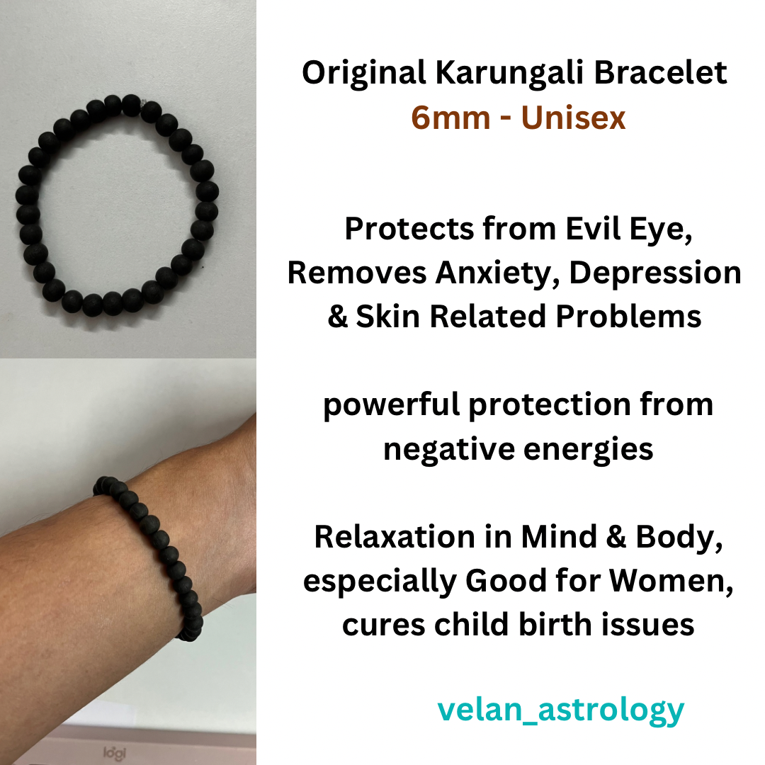 karungali bracelet, protects from evil eye, velan astrology