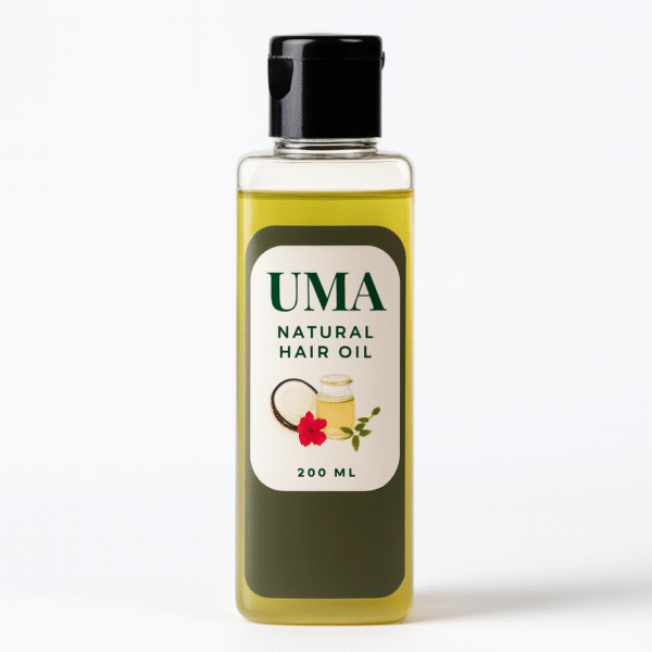 UMA Natural Hair Oil 200ml bottle – herbal ayurvedic hair growth oil